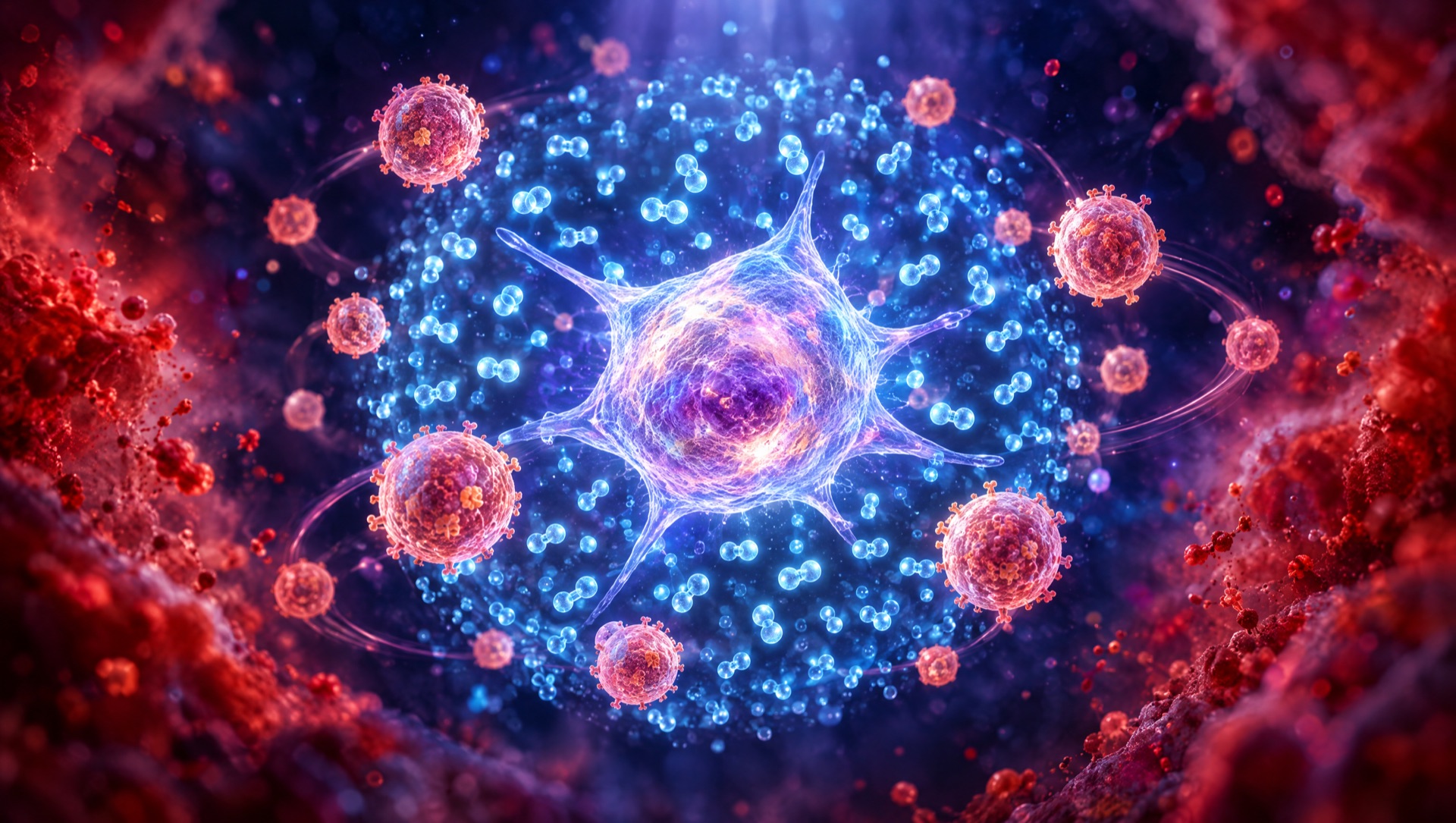 Hydrogen molecules and regenerative cells converging in light